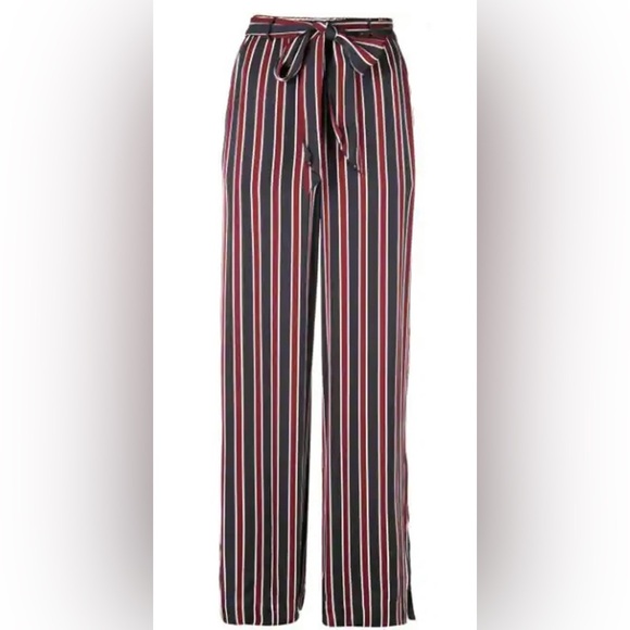 Frame Easy striped charmeuse wild leg pants MEDIUM - Picture 5 of 8